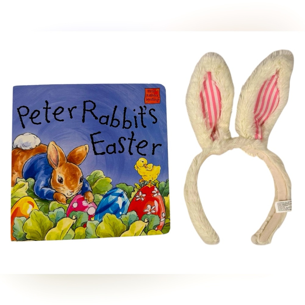 Children’s Easter sets Peter Rabbit board book & plush bunny ears headband